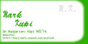 mark kupi business card